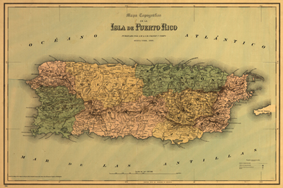 Puerto Rico 1886 Map